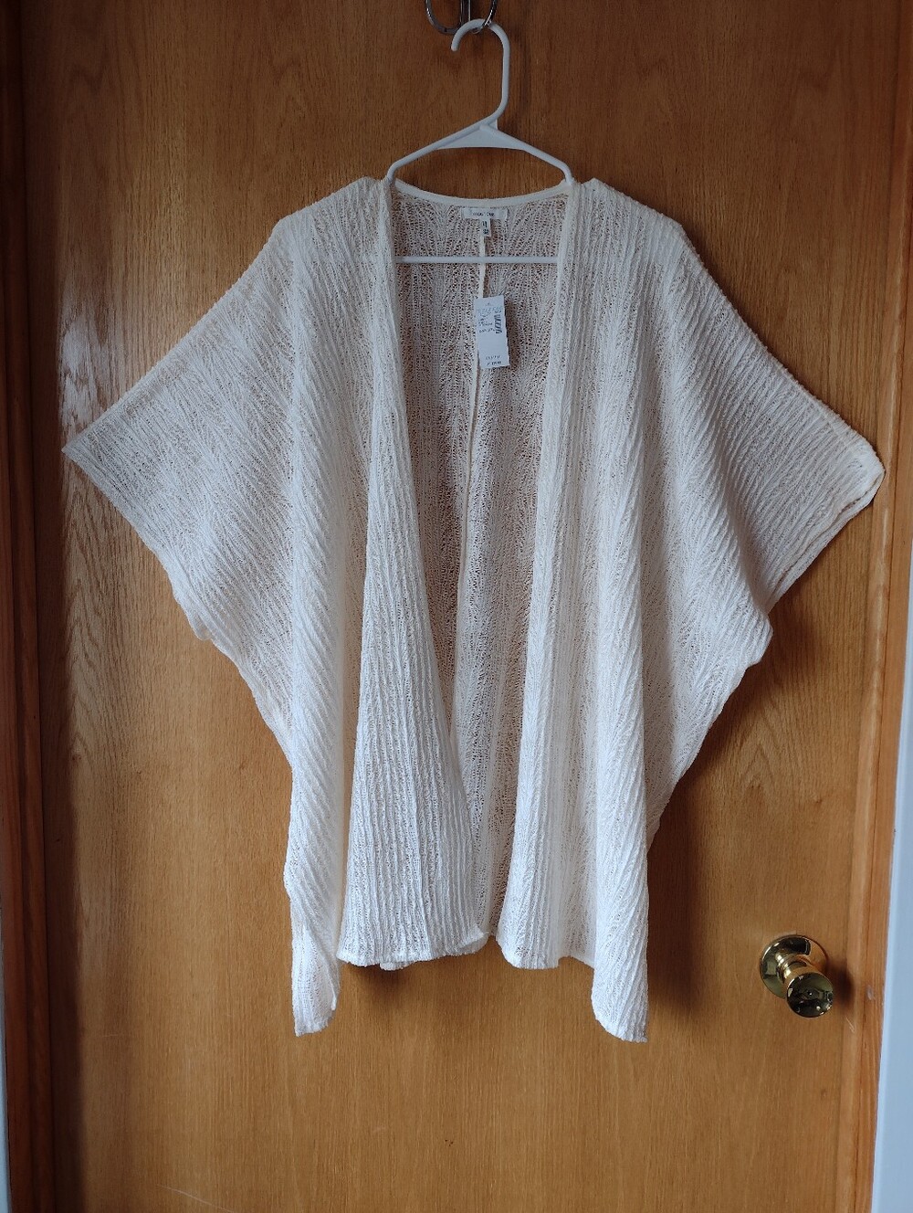 Maurices Crinkle Lace Kimono One Size